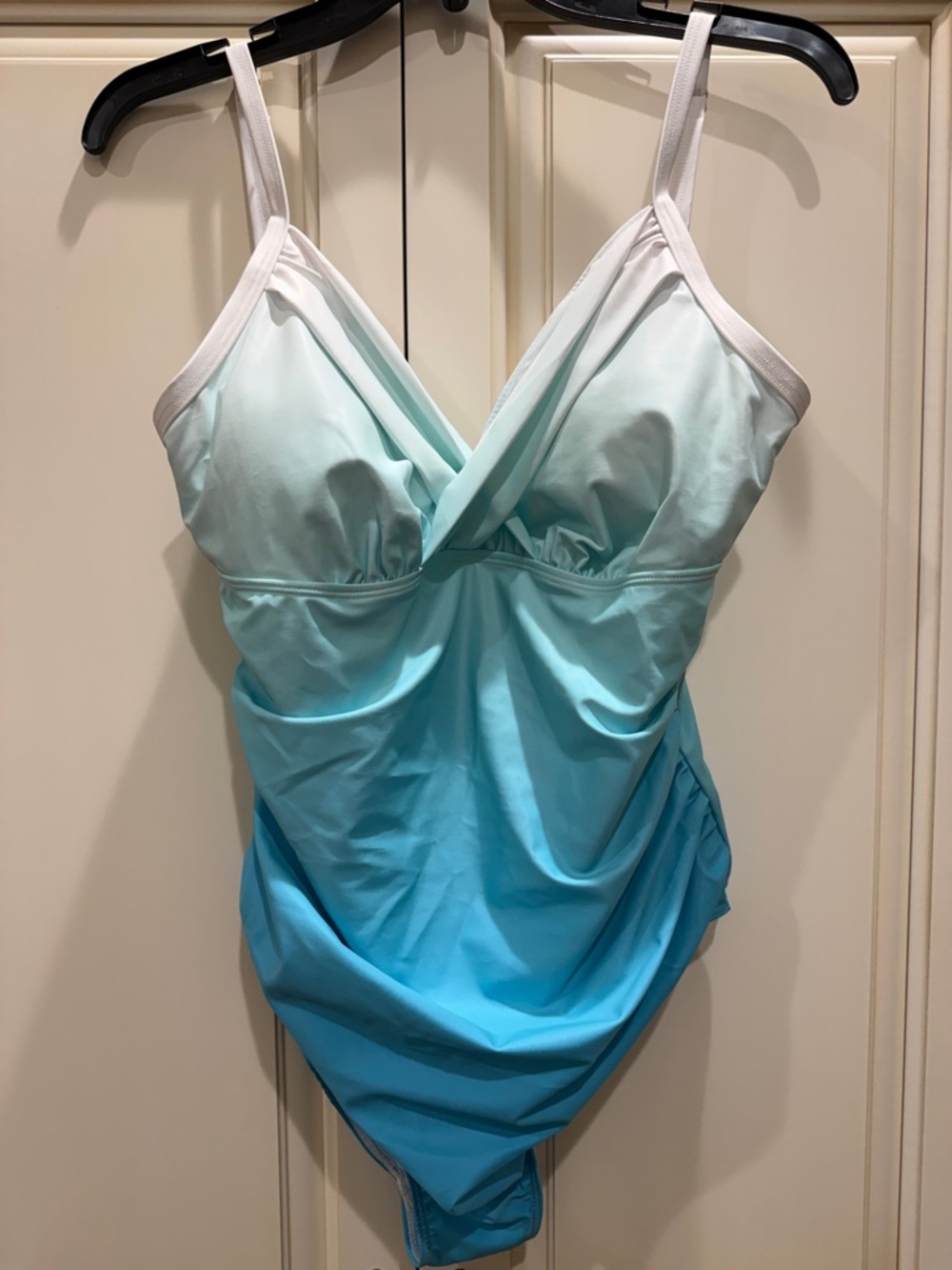 Gradient Blue One-Piece Swimsuit
